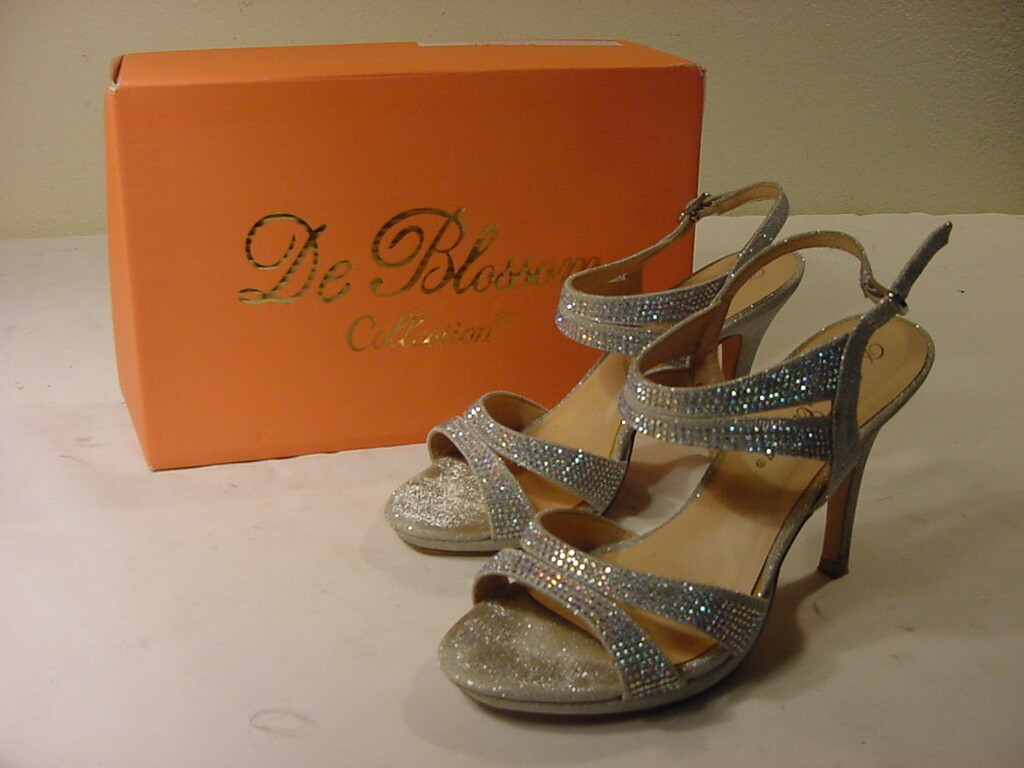De Blossom Marcie 33 Silver High Heels Women's Size 7.5-image