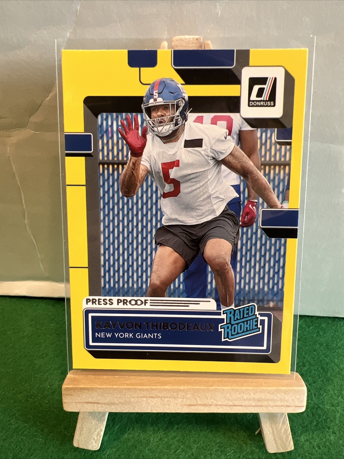 Kayvon Thibodeaux 2022 Donruss Press Proof Yellow #352 New York Giants RC Rookie