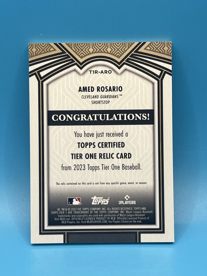 Amed Rosario 376/400 Game Used Tier 1 Relic Card 2023 Topps #TIR-ARO  - Image 2 of 3