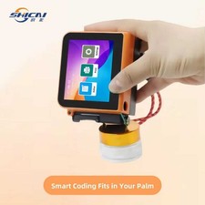 Mini Handheld Inkjet Printer Prints Date Code and Lot Number on Snack Boxes