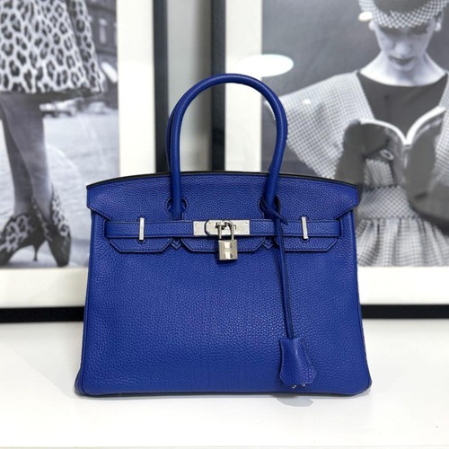 Hermes Birkin 30 Togo blue electric silver hardware 912247