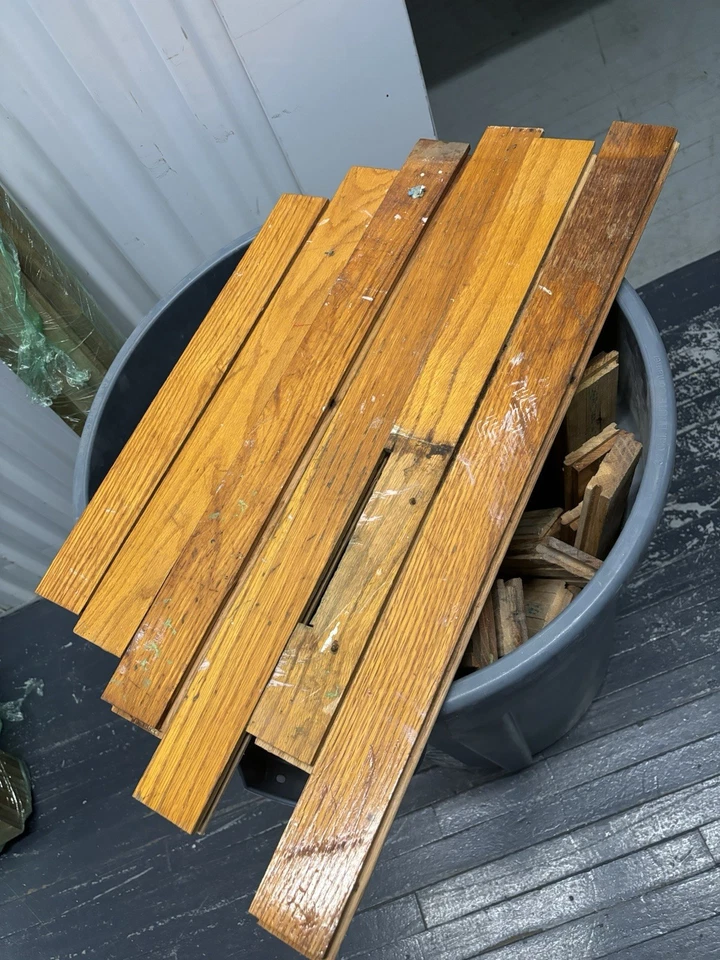 "Suelo de madera de roble rescatado - 2"" para proyectos de restauración o reparación" Foto 2 de 4