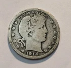 1914 Barber Silver Quarter