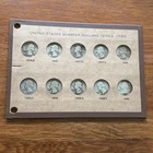 Run of 10 Silver Washington Quarters (1936-1940) 🇺🇸