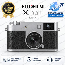 Fujifilm X Half 18MP Digital Camera Body, 10.8mm f/2.8 Lens, Silver