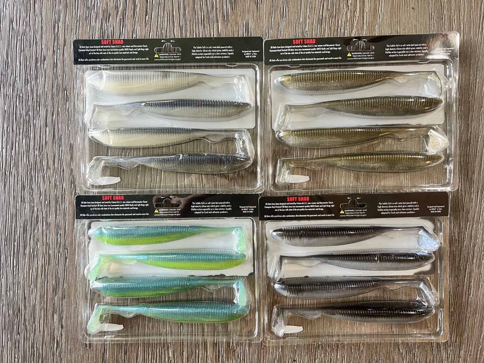 Duckett BD Subtle Tail 6inch Soft Plastic Swimbaits - 4 PACK FISHING LURE BUNDLE - Image 3