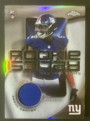 2025 Topps Chrome Abdul Carter Rookie Relics #RR-AC Giants Jersey Patch Card RC