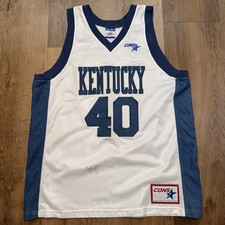 Kentucky Wildcats Jersey Converse Denim Blue Jean McCarty Vintage 1996 Mens XL