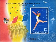 ROMANIA ROMANIA 1988 Block 247 Olympics Olympics Seoul Art Gymnastics Sports **