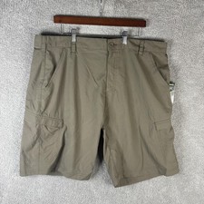 Realtree Shorts Mens 40 Brown Performance Nylon Cargo Pockets Lightweight