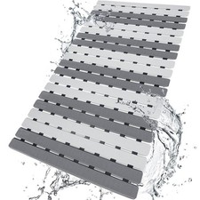 Shower Mat Non Slip Bathtub Mat with Suction Cups and Drain Holes 27.5 x15.7 ...