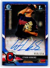 2018 Bowman Draft Chrome Pick Blue Refractor /150 Ethan Hankins #CDA-EH Auto