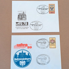 2x BRD Ersttagsbrief FDC 6.7.1972 Sonderstempel 10 Pf Schweinfurt Ulitra 80