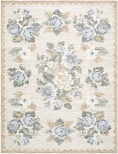 My Texas House Back to Campus Sage 5'3" x 7' Washable Area Rug