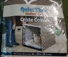Midwest QuietTime Defender Dog Crate Cover, Large, Brown