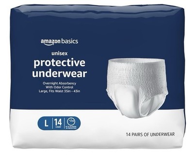 Incontinence Underwear 28 Count Unisex Large Amazon Basics  Disposable (2) 14 Ct