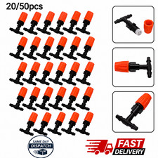 50x Micro Drip Adjustable Irrigation System Watering Sprinklers Emitter Drippers