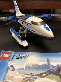 Lego City Police Pontoon Plane 7723 99.8% Complete W/Instructions