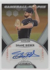 2019 Panini Prizm Game Ball Graphs Shane Bieber #GB-SB Auto 10j2