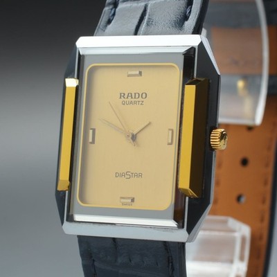 Vintage 1990s Rado DiaStar 110.0199.3 Quartz Men 27mm Swiss Tungsten New Battery
