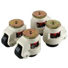 4 Pack GD-80S Leveling Casters Adjustable Nylon Stem Mounted Caster 4400lbs