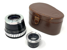 Vintage Sun Auxiliary Telephoto Lens Set Model 66 No. 56875 Japan Lenses Case