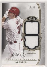 2013 Topps Tier One Relics Double 18/50 Jay Bruce #TODR-JBR 7ut