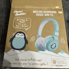 Planet Buddies Bluetooth Wireless Headphones V3 - Pepper Penguin 85db