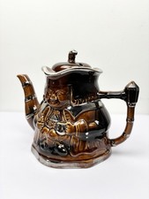 Vintage Price Kensington Toby Jug Teapot. Silver Luster Detail. Made in England