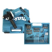 Makita HP1631KX3 Schlagbohrmaschine 710 W Inkl. ZubehöRset 74 Tlg. Im Koffer