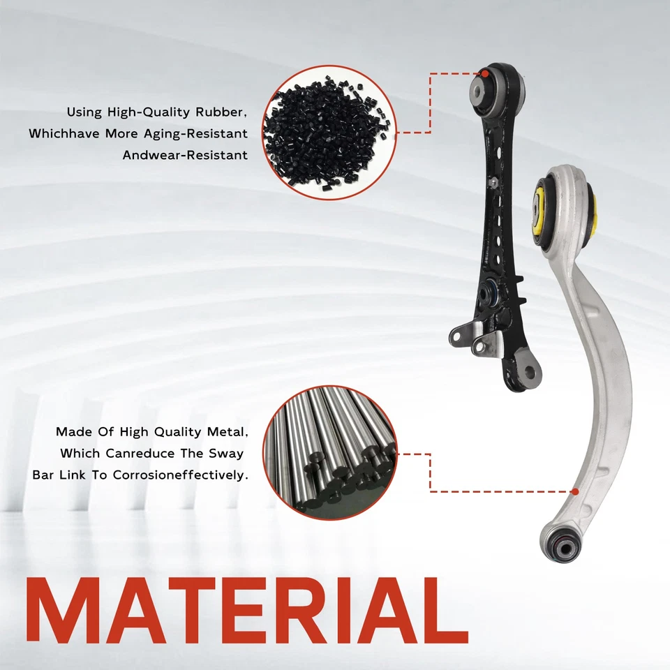 Brazos de control inferiores delanteros izquierdo y derecho con kit de buje para Jaguar XJ XJR 2010-2019 Foto 3 de 4