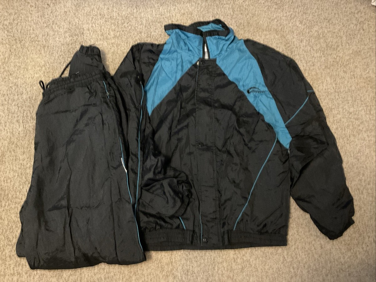 Vintage Givenchy Track Suit Windbreaker Mens Large Black Blue