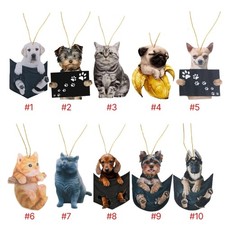 Car Interior Decor Auto Rearview Mirror Hanging Puppy Cat Toy Gifts Ornament