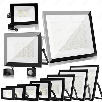 LED Fluter ohne/mit Bewegungsmelder/Stecker 10W 20W 30W 50W 100W 200W 300W 500W