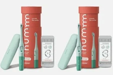 Colgate Hum Smart Battery Power Toothbrush with Vibrations and Case Teal 2 Pack
