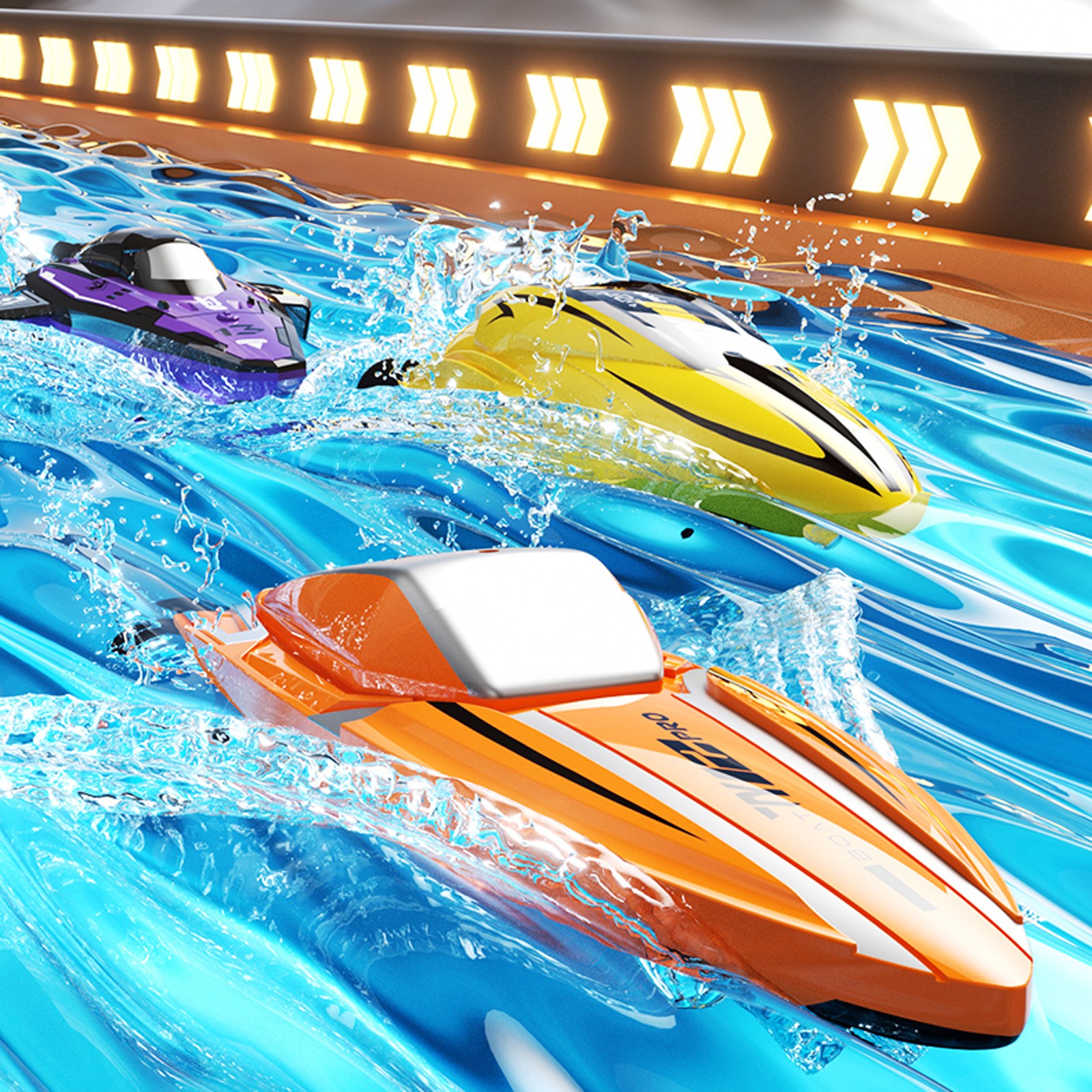 Remote Control Boat 2.4Ghz Waterproof Rechargeable Speed Boat For Pools And Lak