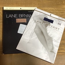 2 Pr Lane Bryant Daysheer Pantyhose Beige D 200-245 Lb Navy  Beige