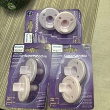 Four 2-PK Philips Avent Super Soothie Pacifier 3-18 3 0-3 1 Month SEALED