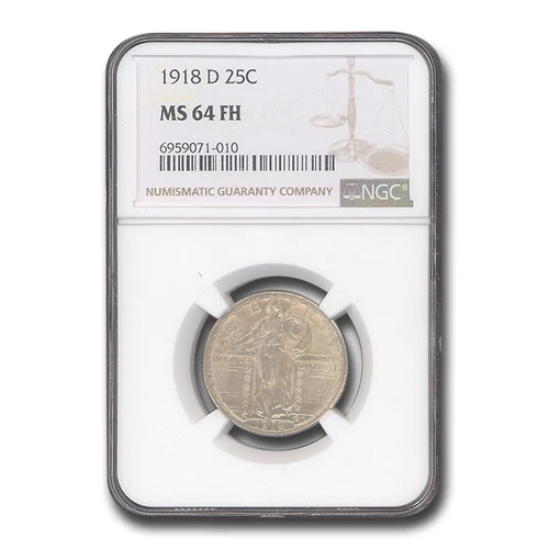 1918-D Standing Liberty Quarter MS-64 NGC (FH)