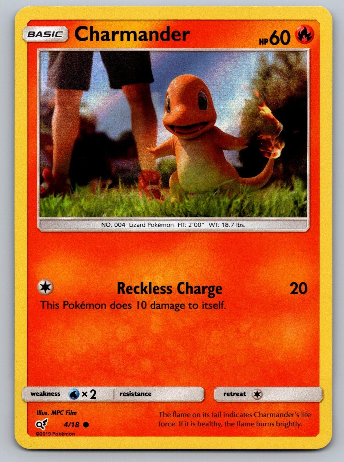 Charmander 4/18 Common Detective Pikachu Pokemon Holo Lightly Played