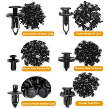 200Pcs Auto Car Rivets 18 Sizes Push Pins Clips Fasteners for Bumper Fender Trim