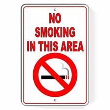 No Smoking In This Area Sign / Decal Sns03 No Smoking Symbol / Magnetic Sign