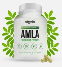 Organic Amla Capsules 1000mg Indian Gooseberry Amla Fruit Supplement-Exp.4/28
