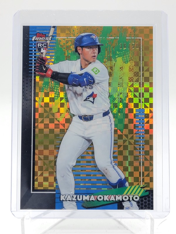 KAZUMA OKAMOTO 2026 TOPPS FINEST COMMON ROOKIE GOLD X-FRACTOR /50 #34 Q3967