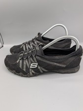 Skechers Bikers MC Fire Power Lightweight Slip On Trainers Black Women's Size 6 