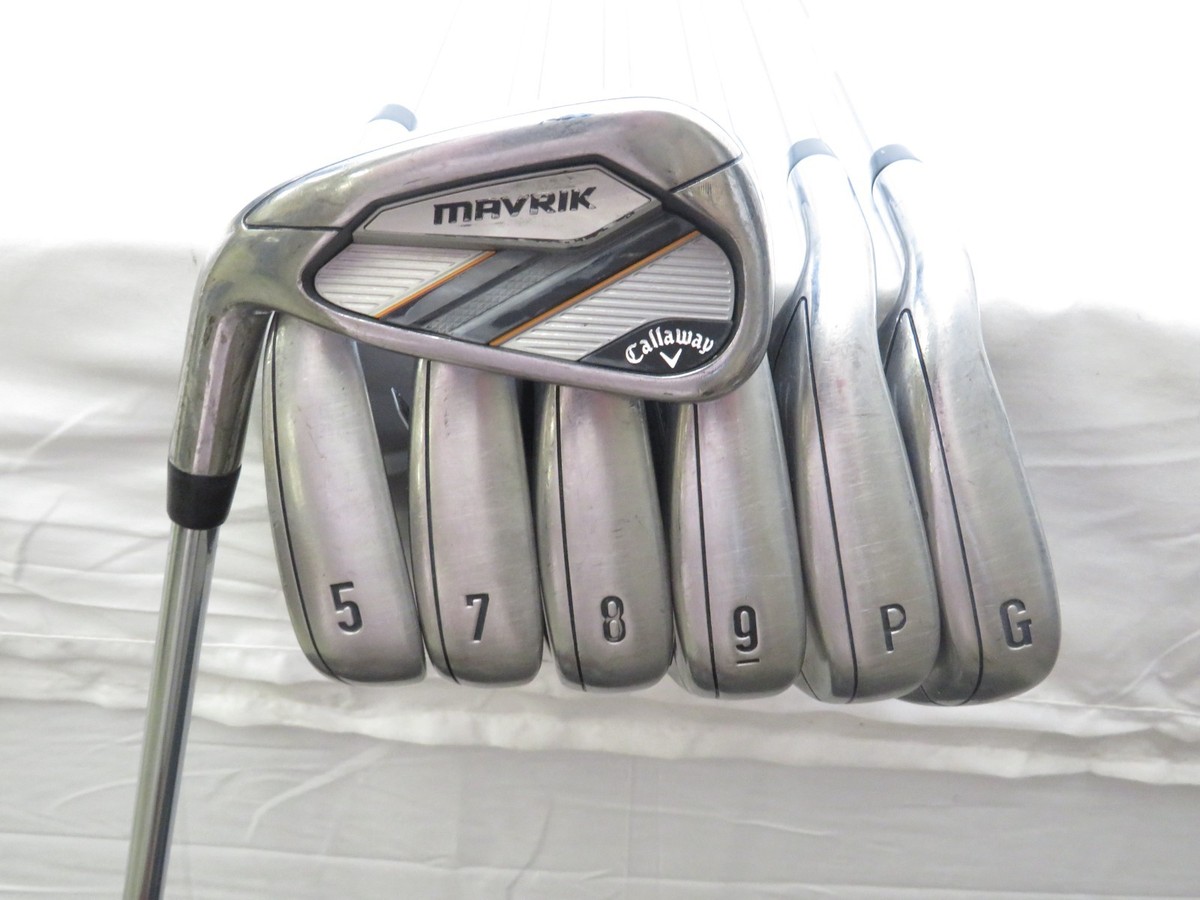Used LH Callaway Mavrik Iron Set 4-GW Dynamic Gold S300 Stiff Flex