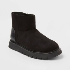 NEW Cat Jack - Kids' Honor Faux Suede Style Boots- Black