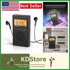 Compact Portable FM/AM Radio with Powerful Speaker and Headphone Jack