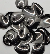 25 Northland Reed Runner Colorado Sz 5 Black Nickel Deep Cup Spinner Bait Blades