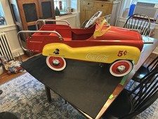 NOS 1990s Gearbox Coca Cola Child's Pedal Car - Red  Yellow - Pristine